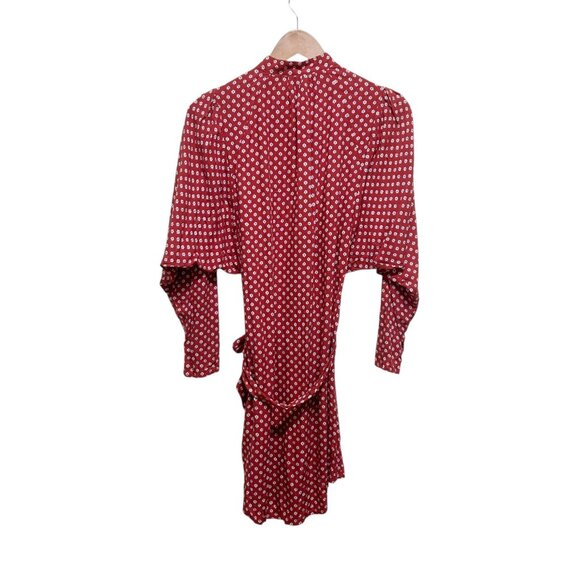 Joie Red Dolman Sleeve Hidden Button Belted Dress Size XS - Picture 4 of 5